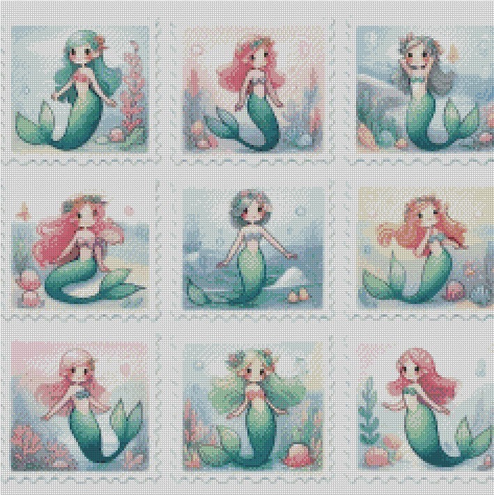 Mermaid Stamps © 60x60