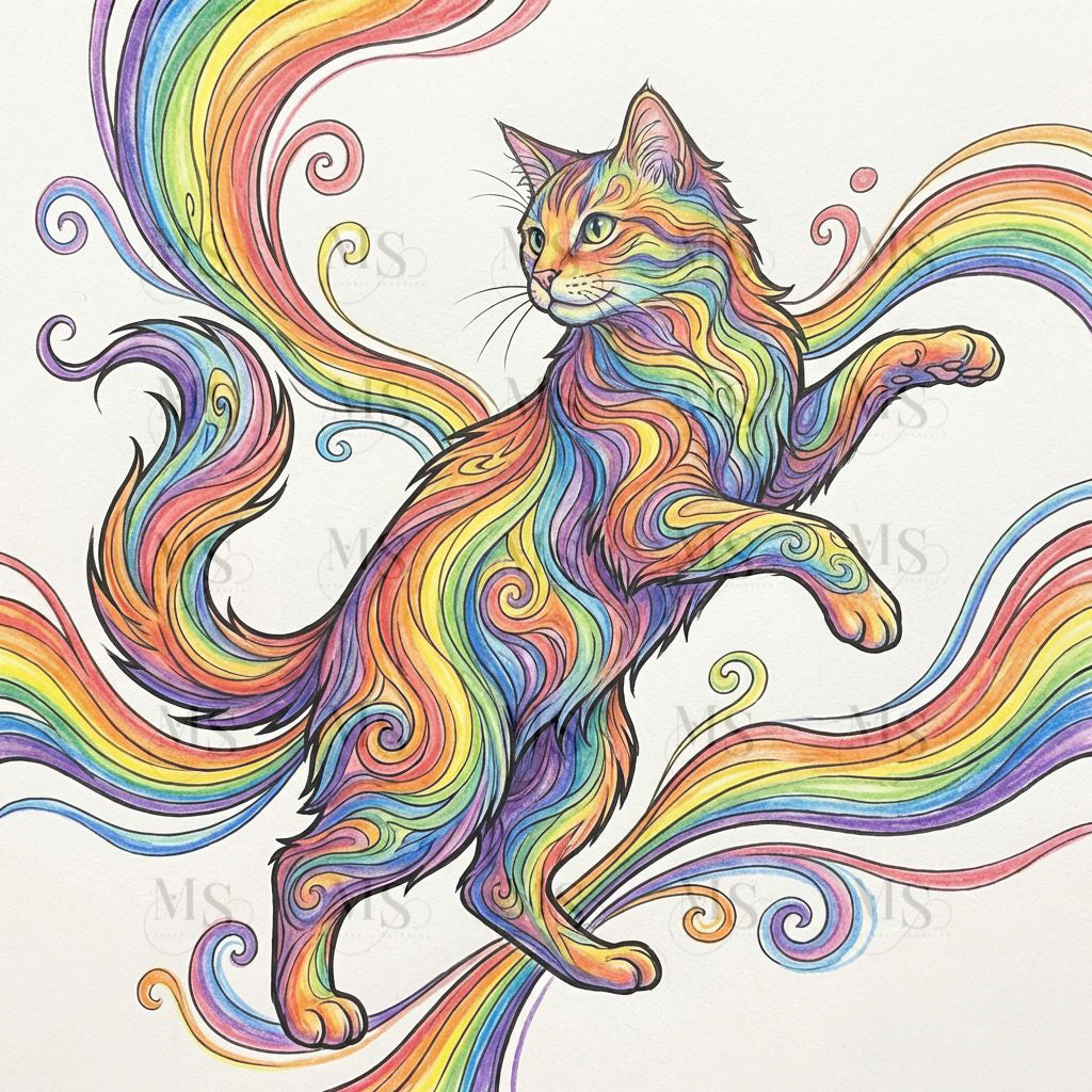 Fire & Ice Cat © 50x50