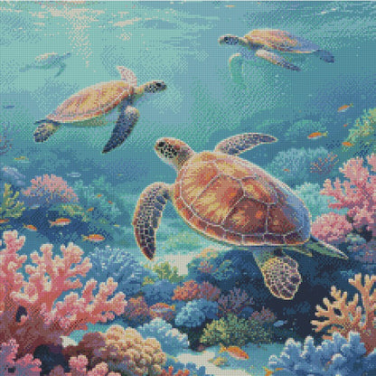 The Ocean Turtle Family © 60x60