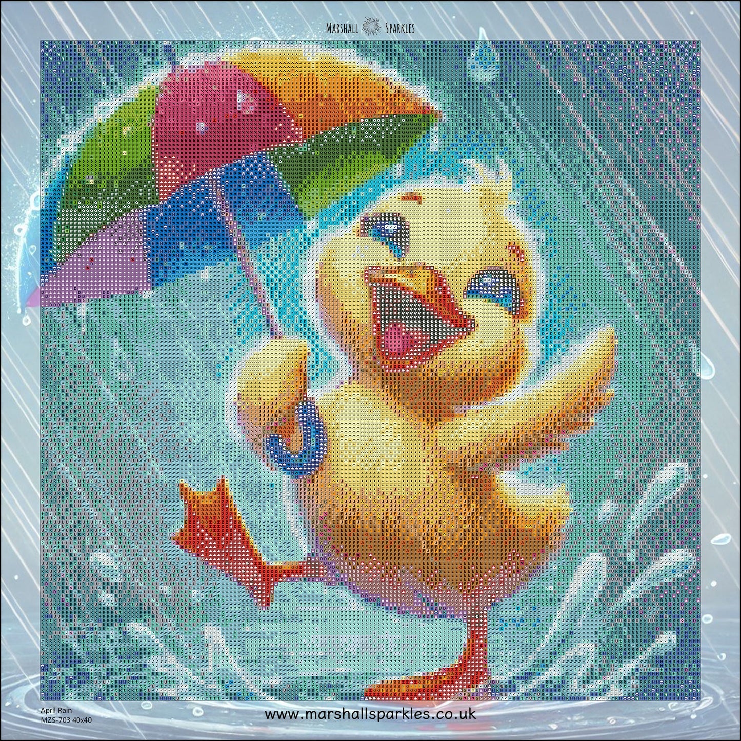 April April Rain © 40x40 Sqaure Full Fairy Drill