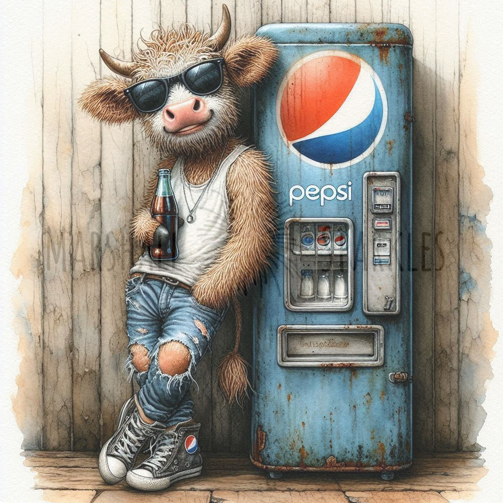 Rust & Fur - Highland Cow © 50x50 (print to order)