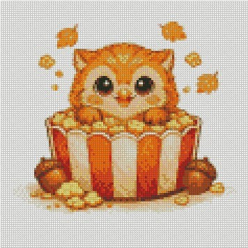 12 Months of Animal Popcorn © 30x30 (12 canvas + free birthday canvas)
