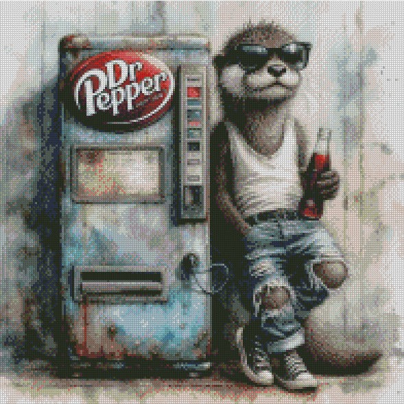 Rust & Fur - Otter © 50x50 (print to order)