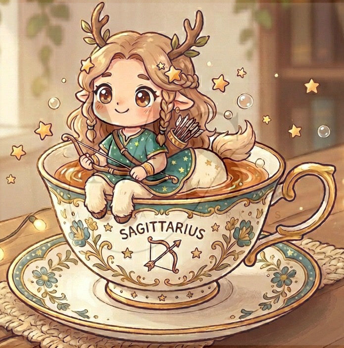 The Teacup Zodiac - Sagittarius © 50x50 by RG Designs
