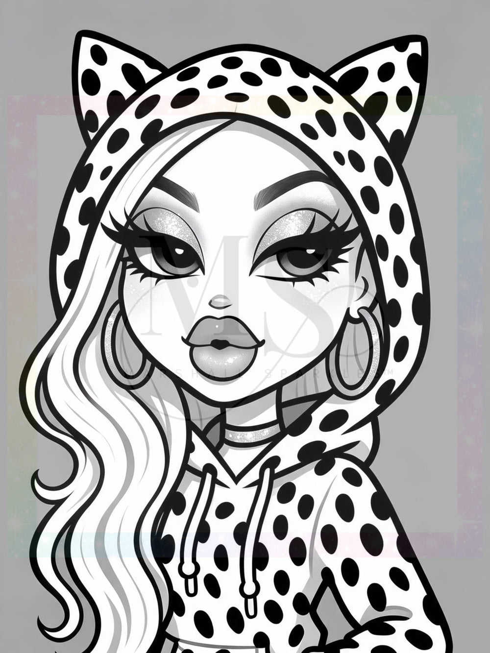 Colour Revel Doodle™ -  NAME © 60x80 Square Drill Only (Hand Drawn) by Sparkles & Doodles