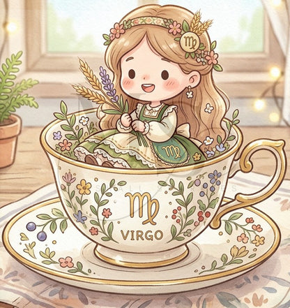 The Teacup Zodiac -  Virgo © 50x50 by RG Designs
