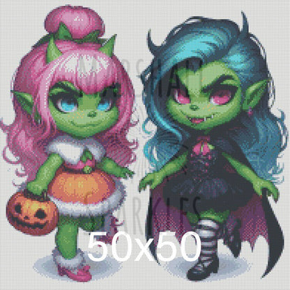 Halloween Twins ©  50x50
