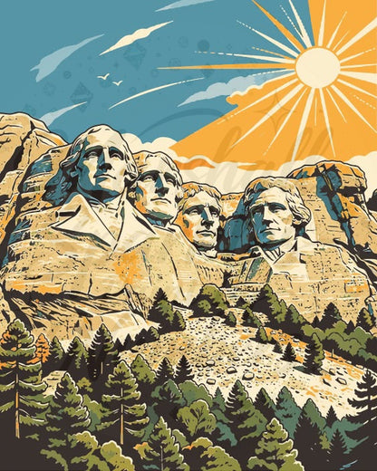PBN - Mount Rushmore MS040 © 40x50