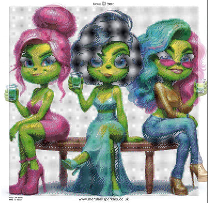 Sassy Club Babes © 50x50 (print to order)