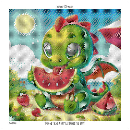 12 Months of Dragons ( 13 canvas, Free Birthday Dragon) © 30x30