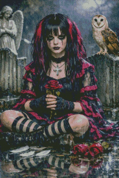 Crimson Sorrow © 50x75 by NAT Art Creations