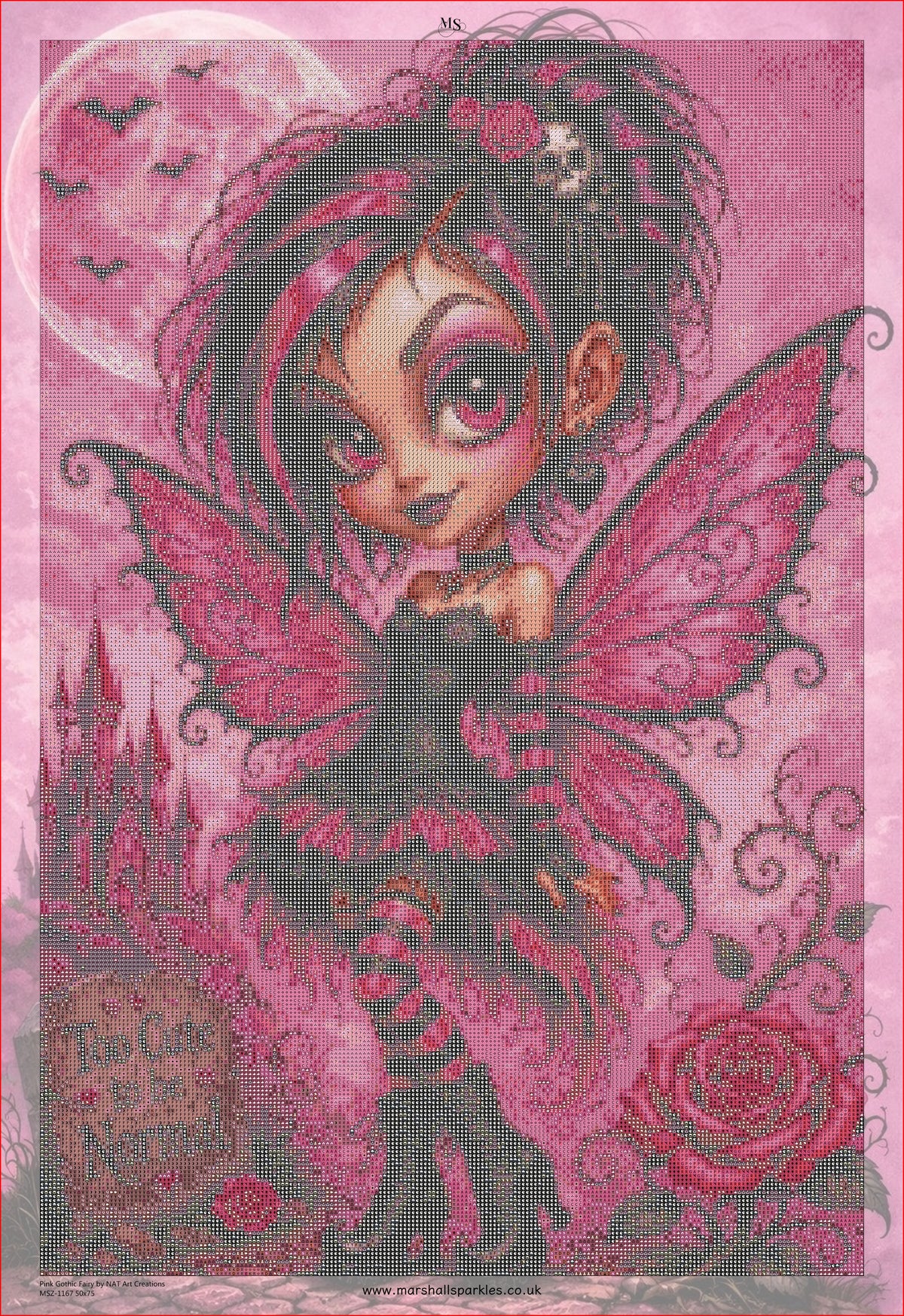 Pink Gothic Fairy © 50x75 by NAT Art Creations