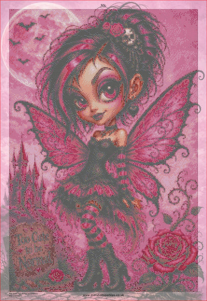 Pink Gothic Fairy © 50x75 by NAT Art Creations