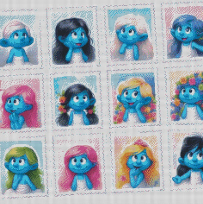 Blue Girl Stamps © 60x60