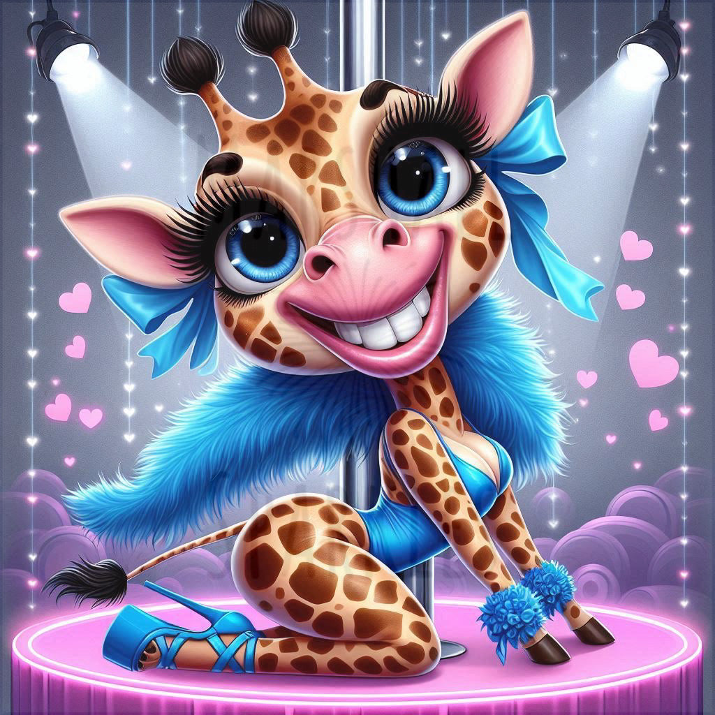 Pink Pony Club Giraffe © 50x50