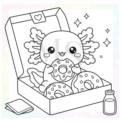 Colour Revel Doodle™ - Thats Axolotl Donuts
© 50x50 Square Drill only  (Hand Drawn) by Sparkles & Doodles