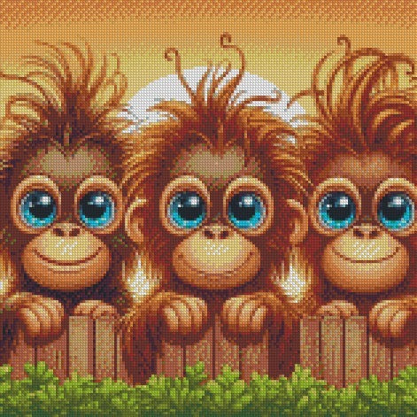 Over the Fence - Orangutan’s © 40x40 (print to order)