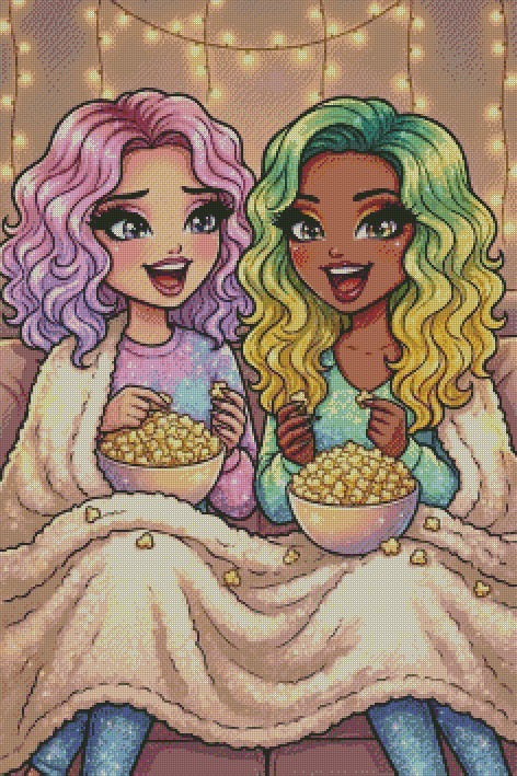 Movie Night Besties © 60x90