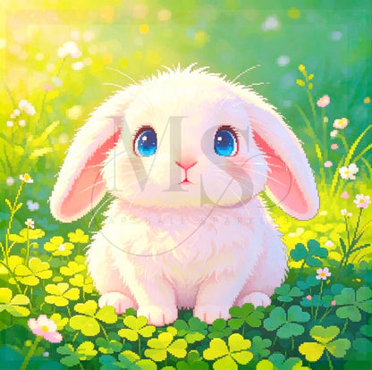 Clover Bunny Bloom © 40x40