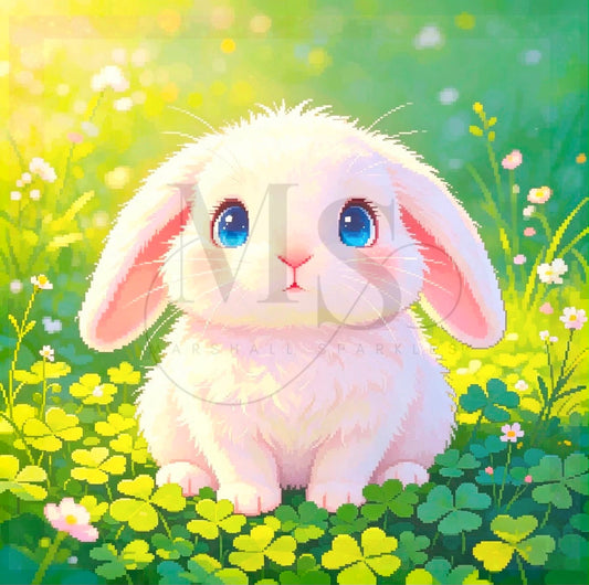 Clover Bunny Bloom © 40x40