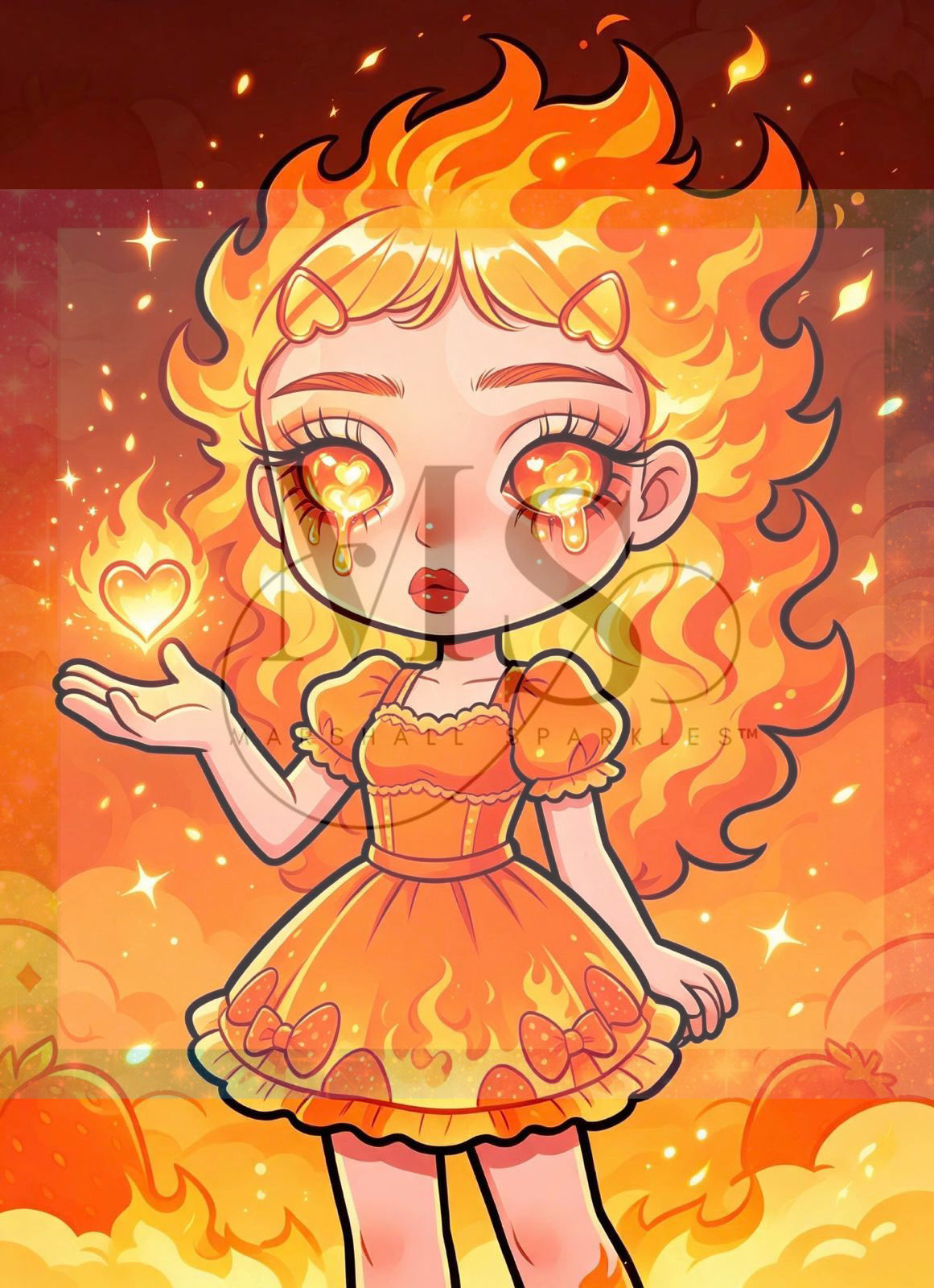 Flamekiss © 50x65 with Neon Drills