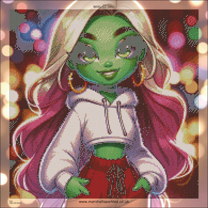 February Dori © 50x50 Round Fairy Drill