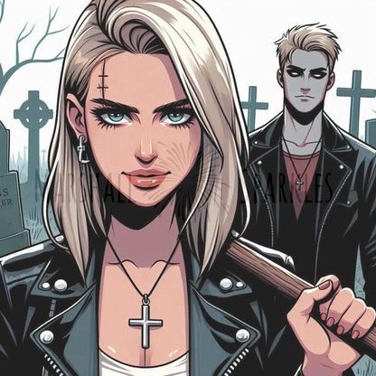 The Vampire Slayer © 50x50 by Katie Mayo-Jackson (PTO)