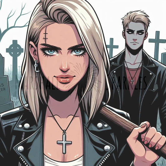 The Vampire Slayer © 50x50 by Katie Mayo-Jackson (PTO)