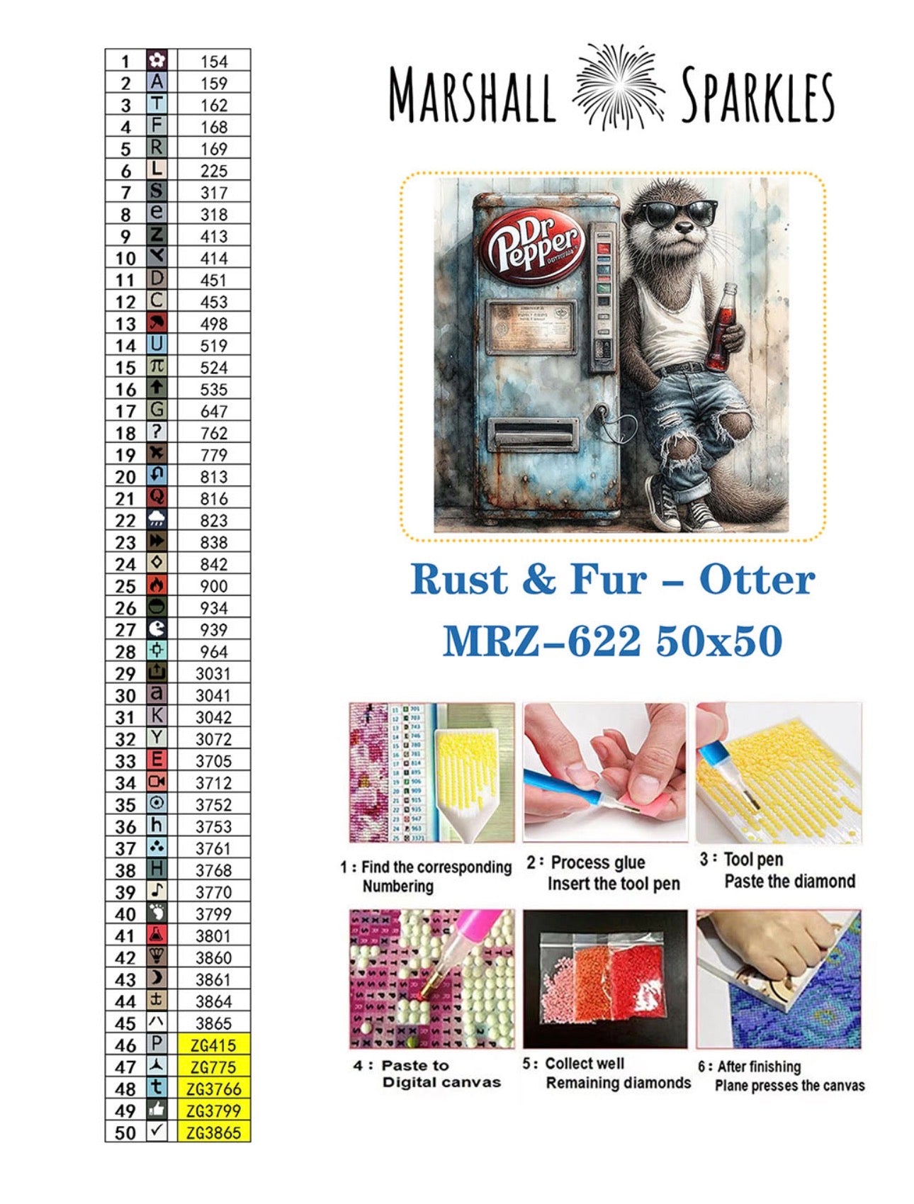 Rust & Fur - Otter © 50x50 (print to order)