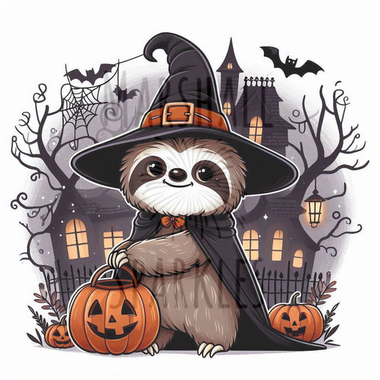 The Witchy Sloth © 40x40 (stocked item)