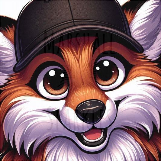 Cap Crew - Fox  © 40x40 - (print to order)