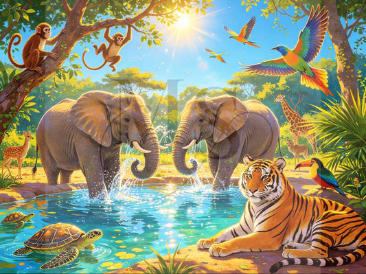 The Watering Hole at Noon © 80x60