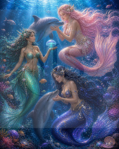Wispers Beneath the Waves © 70x90 by KT Designs