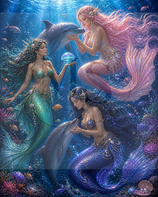 Wispers Beneath the Waves © 70x90 by KT Designs