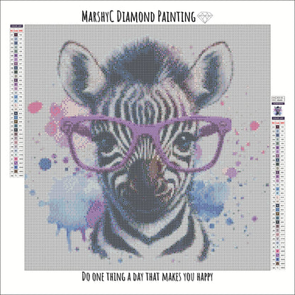 Zebra Splash Glasses © 40x40