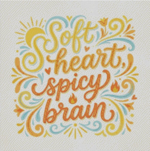 Soft Heart Spicy Brain © 50x50