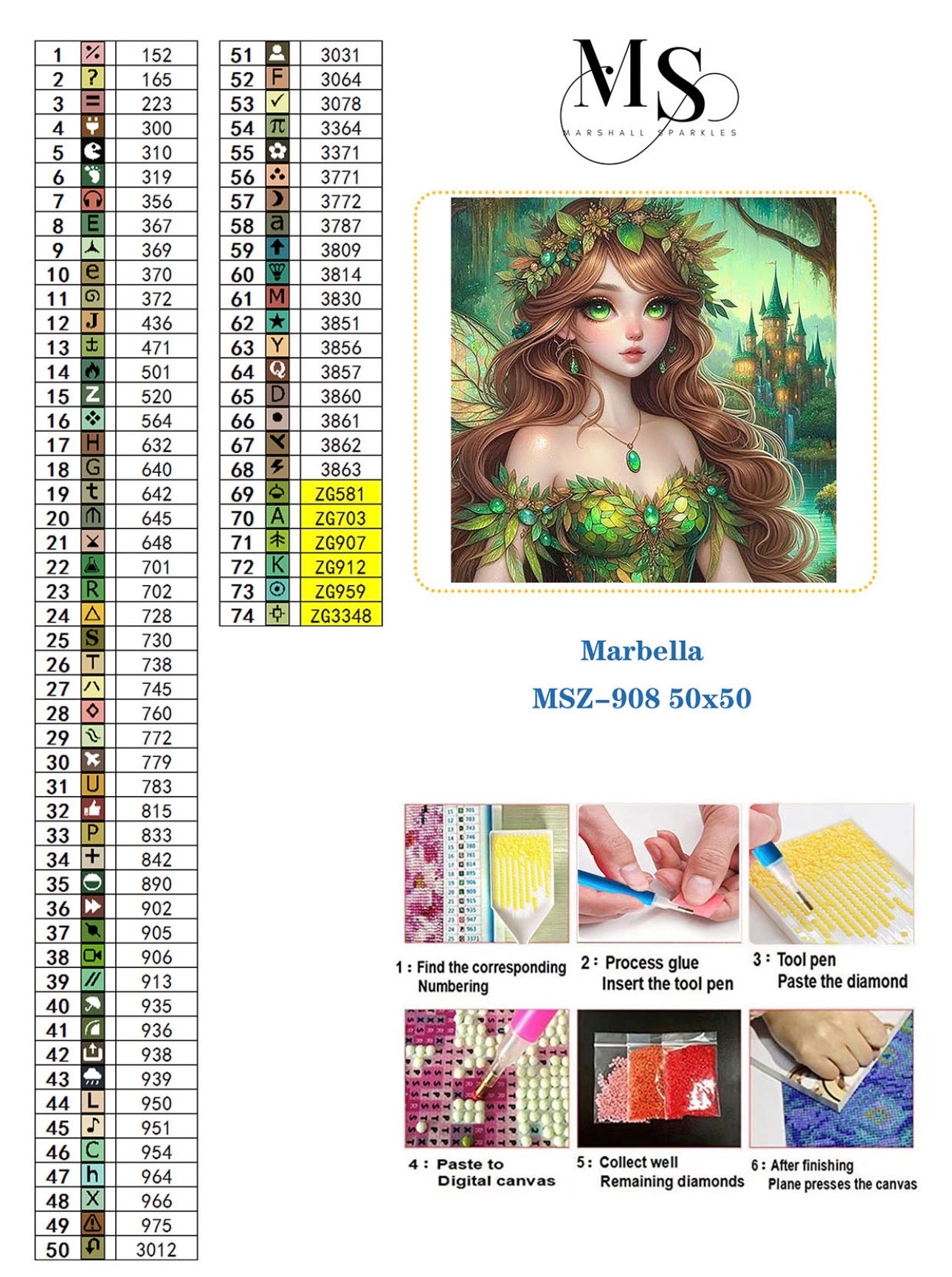 Marbella © 50x50 Square fairy drill