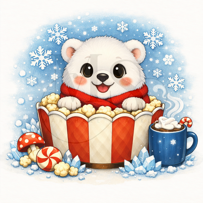 12 Months of Animal Popcorn © 30x30 (12 canvas + free birthday canvas)