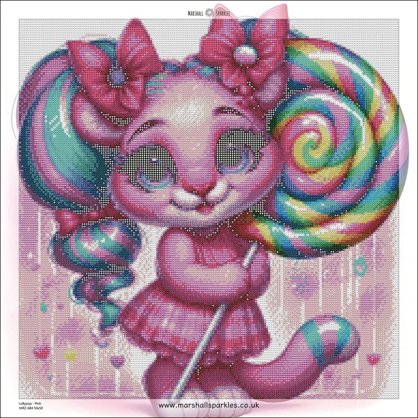 April Lollypop - Pink © 50x50 Round Fairy Drill