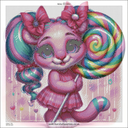 April Lollypop - Pink © 50x50 Round Fairy Drill