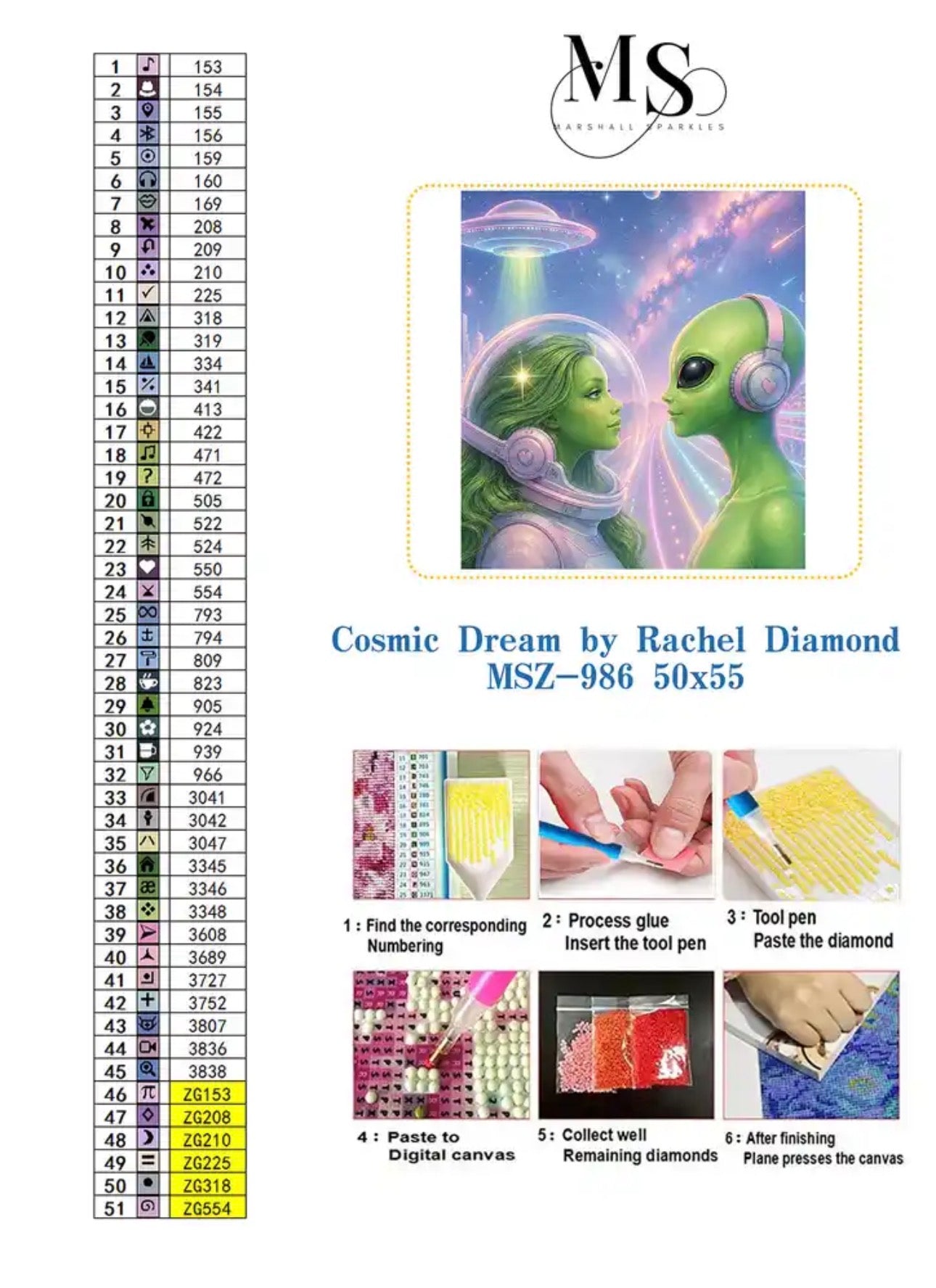 Cosmic Dream © 50x55 by Rachel Diamond