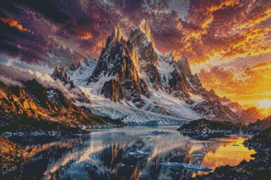 The Mountain of Eternal Dawn © 75x50 by KT Designs