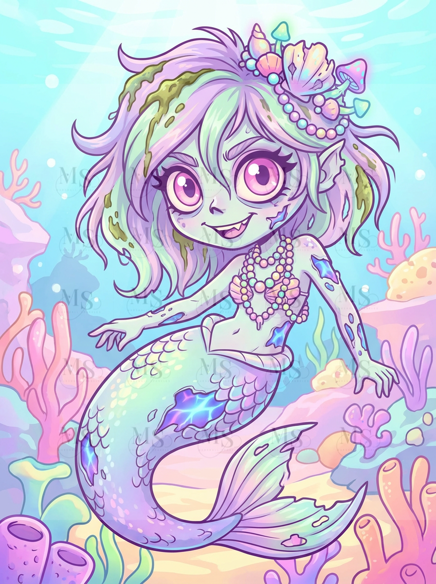 Zombie Mermaid © 60x80