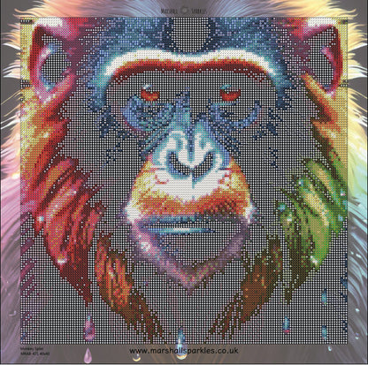 Monkey Splat © 40x40 Round with AB