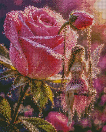 The Crystal Rose Fairy © 60x75 by KT Designs
