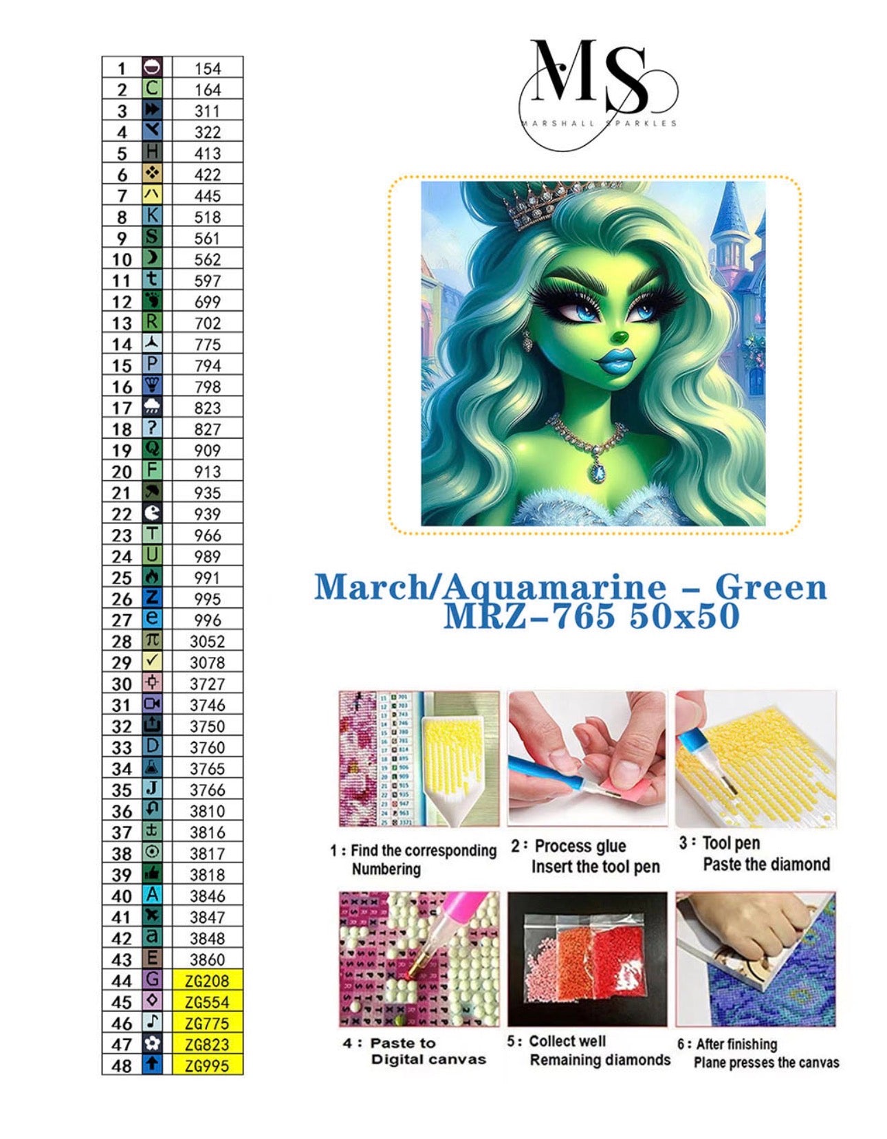 March/Aquamarine - Green G © 50x50