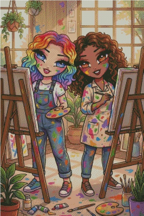 Arty Besties © 60x90