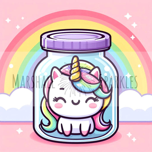 Jar of Farts - Unicorn 40x40 - (print to order)