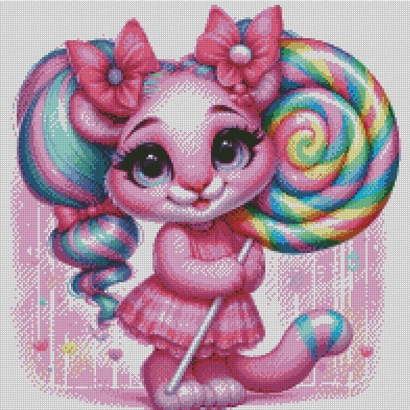 April Lollypop - Pink © 50x50 Round Fairy Drill