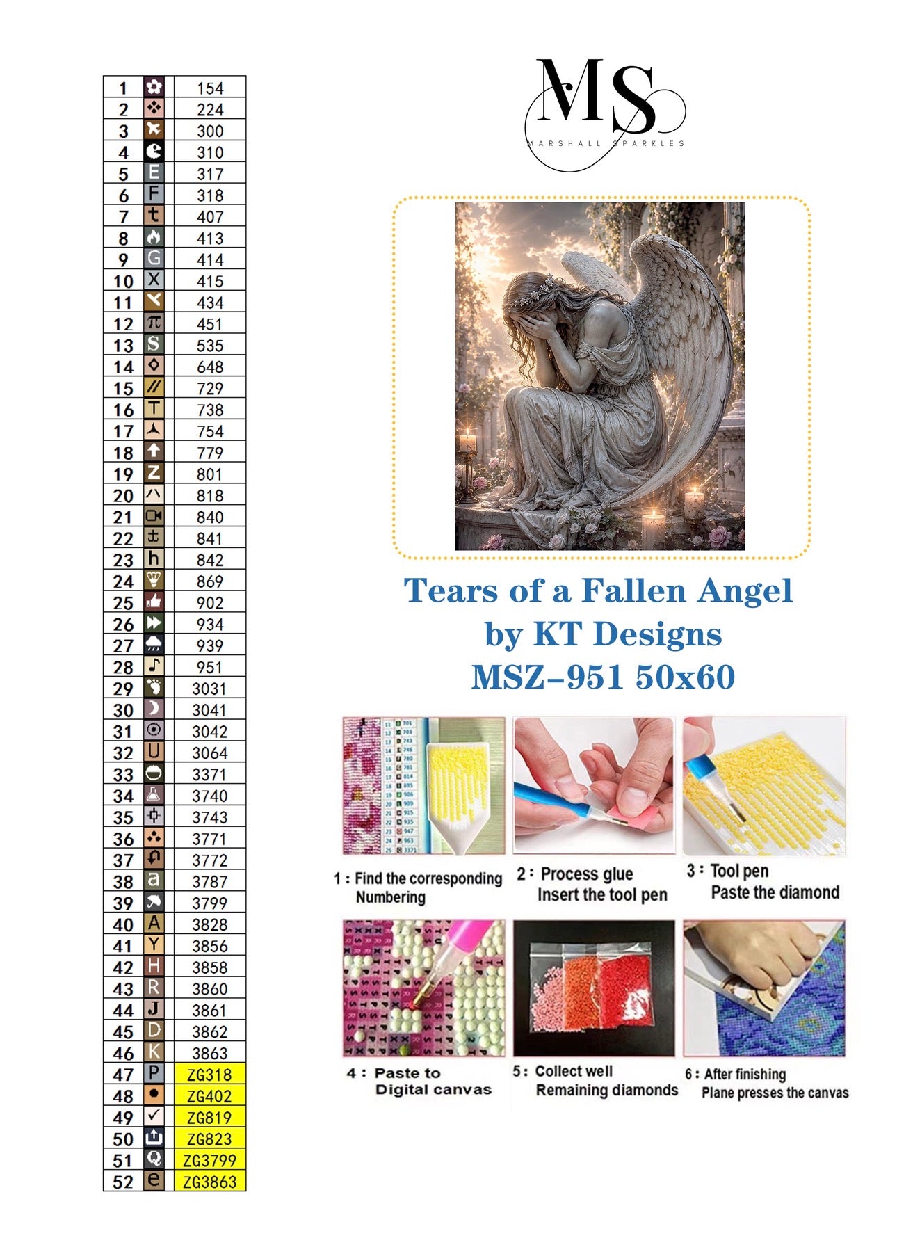 Tears of a Fallen Angel © 50x60 by KT Designs